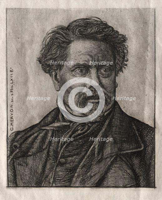 Benjamin Fillon, Man of Letters, 1862. Creator: Charles Meryon (French, 1821-1868).