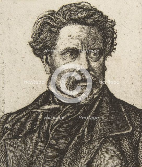 Benjamin Fillon, after a photograph, 1862. Creator: Charles Meryon.