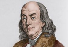 Benjamin Franklin, (1706-1790), American scientist, inventor and politician, 1837, (1850). Creator: Augustin François Lemaitre