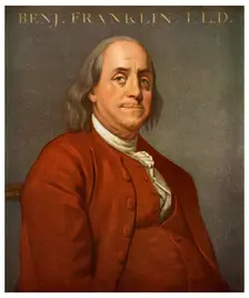 Benjamin Franklin, American scientist and politician, 1782 (1956)