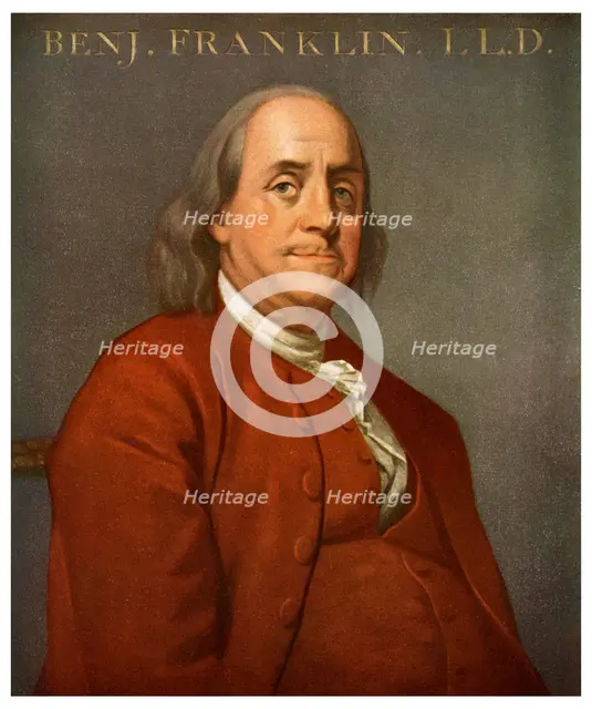 Benjamin Franklin, American scientist and politician, 1782 (1956). Artist: Unknown