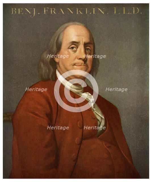 Benjamin Franklin, American scientist and politician, 1782 (1956). Artist: Unknown