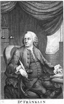 Benjamin Franklin, American scientist, inventor and statesman, late 18th century