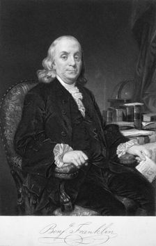 Benjamin Franklin, American scientist, inventor and statesman, late 18th century