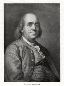 Benjamin Franklin, American statesman, printer and scientist, 20th century