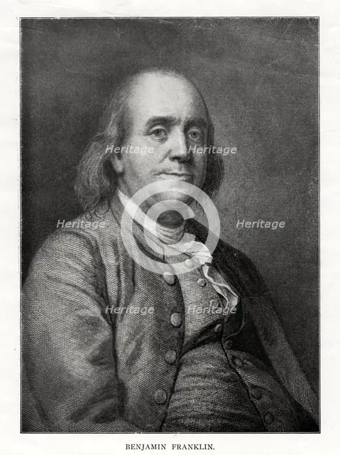 Benjamin Franklin, American statesman, printer and scientist, 20th century. Artist: Unknown