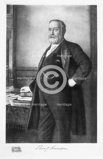 Benjamin Harrison, 23rd President of the United States of America, (1901). Artist: Unknown