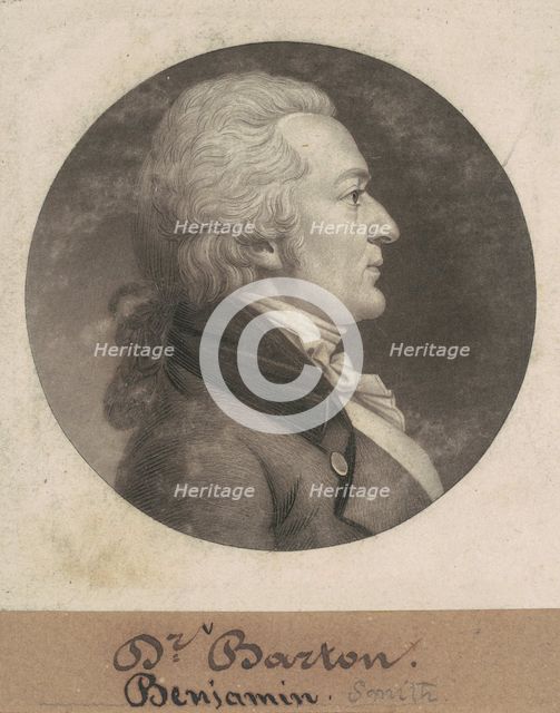 Benjamin Smith Barton, 1802. Creator: Charles Balthazar Julien Févret de Saint-Mémin.