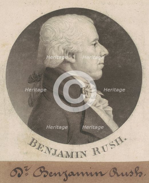 Benjamin Rush, 1802. Creator: Charles Balthazar Julien Févret de Saint-Mémin.