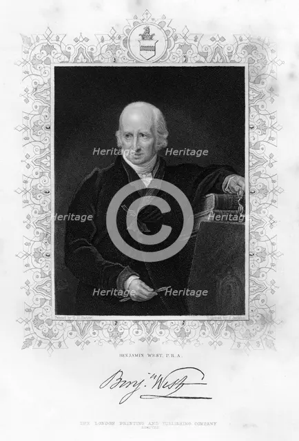 Benjamin West (1738-1820), Anglo-American painter, 19th century.Artist: John Jenkins
