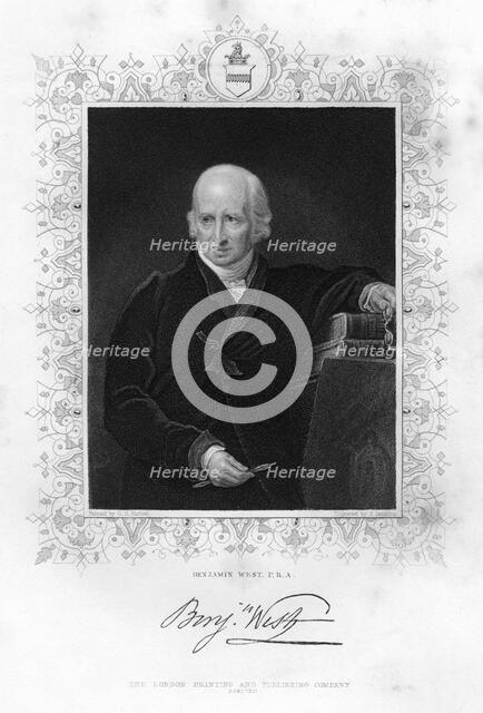 Benjamin West (1738-1820), Anglo-American painter, 19th century.Artist: John Jenkins