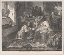 Benjamin West's First Effort in Art, from "Illustrated London News", May 12, 1849. Creator: Edward Matthew Ward