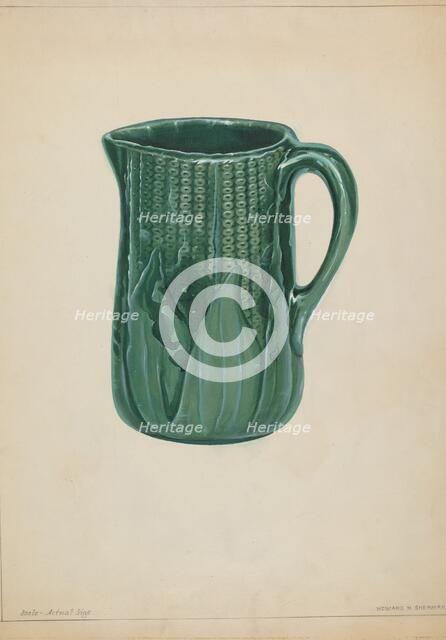 Bennington Pitcher, c. 1937. Creator: Howard H. Sherman.