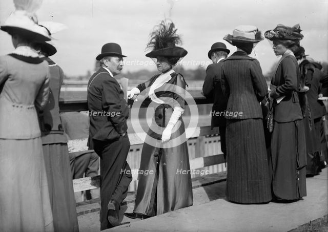 Benning Races - August Belmont And Mrs. Donald Cameron, 1912. Creator: Harris & Ewing.