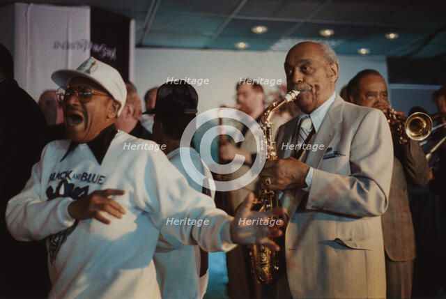 Benny Carter and the Nicholas Brothers, Jazz Inn Party All Star Big Band, Nordwijk, Netherlands,1989 Creator: Brian Foskett.