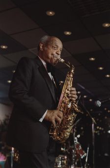 Benny Carter, The Jazz Inn Party All Star Big Band, Nordwijk, Netherlands, 1989. Creator: Brian Foskett