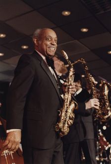 Benny Carter, The Jazz Inn Party All Star Big Band, Nordwijk, Netherlands, 1989. Creator: Brian Foskett