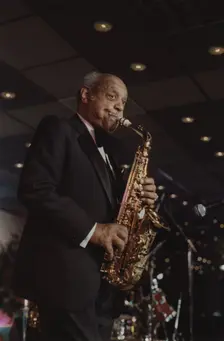 Benny Carter, The Jazz Inn Party All Star Big Band, Nordwijk, Netherlands, 1989. Creator: Brian Foskett