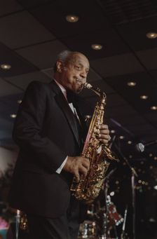 Benny Carter, The Jazz Inn Party All Star Big Band, Nordwijk, Netherlands, 1989. Creator: Brian Foskett