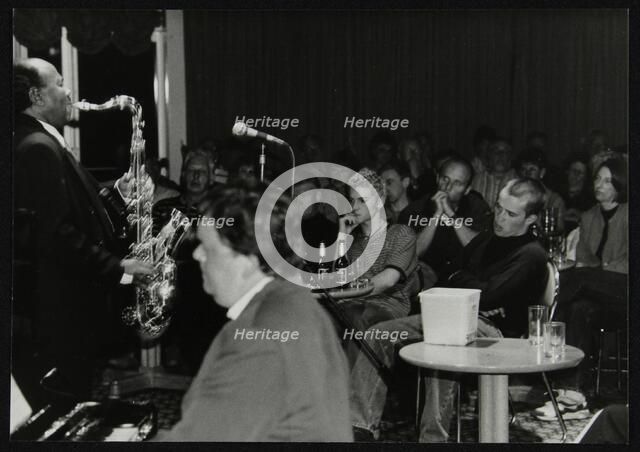 Benny Golson and Steve Melling playing at The Fairway, Welwyn Garden City, Hertfordshire, 1998. Artist: Denis Williams