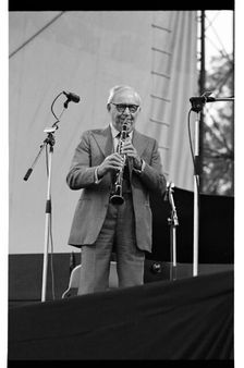 Benny Goodman, Knebworth, 1982. Artist: Brian O'Connor