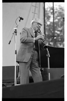Benny Goodman, Knebworth, 1982. Artist: Brian O'Connor