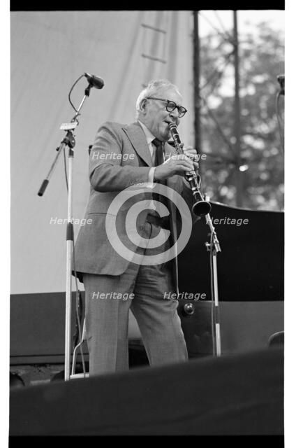 Benny Goodman, Knebworth, 1982.   Artist: Brian O'Connor.