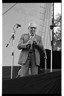 Benny Goodman, Knebworth, 1982. Artist: Brian O'Connor