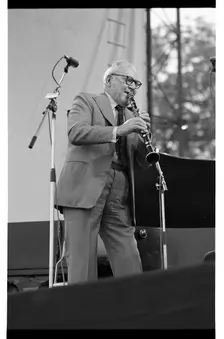 Benny Goodman, Knebworth, 1982. Artist: Brian O'Connor