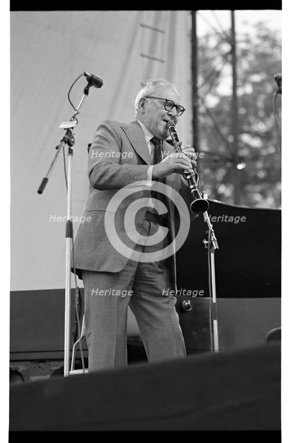 Benny Goodman, Knebworth, 1982.   Artist: Brian O'Connor.