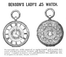 Benson's Lady's £5 Watch, 1883. Creator: Unknown