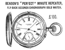Benson's "Perfect" Minute Repeater Watch, 1883. Creator: Unknown