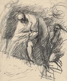 Bent old man, 1940-1944. Creator: Ján Novák