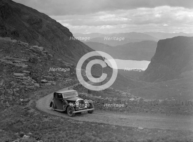 Bentley with Mulliner body of Miss MB Smith competing in the RSAC Scottish Rally, 1936. Artist: Bill Brunell.