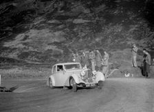 Bentley Airline saloon of Miss JM Nicholson, RSAC Scottish Rally, Devil's Elbow, Glenshee, 1934. Artist: Bill Brunell