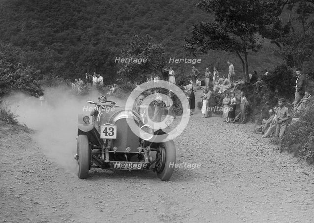 Bentley competing in the Barnstaple Trial, c1935. Artist: Bill Brunell.