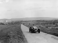 Bentley of Captain CHD Berthon competing at the Lewes Speed Trials, Sussex, 1938. Artist: Bill Brunell