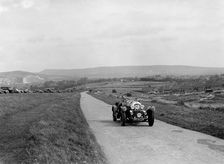 Bentley of Captain CHD Berthon competing at the Lewes Speed Trials, Sussex, 1938. Artist: Bill Brunell