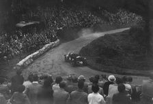 Bentley of Eddie Hall competing in the Shelsley Walsh Hillclimb, Worcestershire, 1935. Artist: Bill Brunell