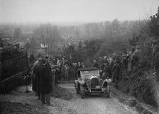 Bentley of FE Elgood competing in the MCC Exeter Trial, Ibberton Hill, Dorset, 1930. Artist: Bill Brunell
