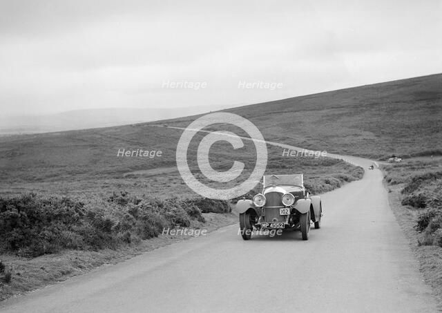 Bentley of FE Elgood, winner of a premier award at the MCC Torquay Rally, July 1937. Artist: Bill Brunell.