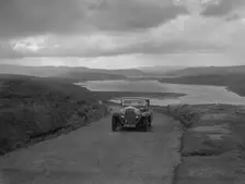 Bentley saloon of SK Thornley competing in the RSAC Scottish Rally, 1934. Artist: Bill Brunell