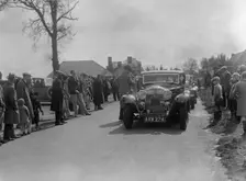 Bentley saloon of SK Thornley competing in the RSAC Scottish Rally, 1934. Artist: Bill Brunell