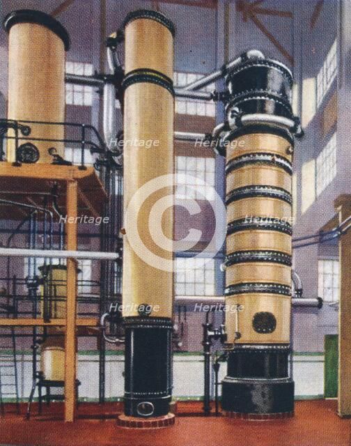 Benzole recovery plant, 1938. Artist: Unknown.