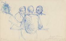 Beppi, Bruno and Fabio playing cards c1950. Creator: Shirley Markham