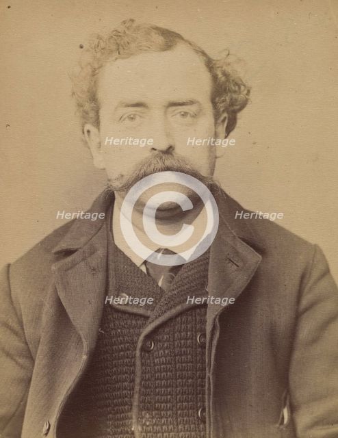Ber(h)nard. Victor. 43 ans, né à Paris. Coupeur. Anarchiste. Fiché le 28/2/94., 1894. Creator: Alphonse Bertillon.