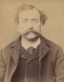 Ber(h)nard. Victor. 43 ans, né à Paris. Coupeur. Anarchiste. Fiché le 28/2/94., 1894. Creator: Alphonse Bertillon