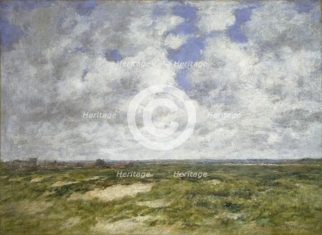 Berck, cloudy Landscape, 1882. Artist: Eugene Louis Boudin.