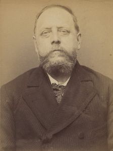 Berard. Adolphe. 52 ans, né le 26/9/41 à Paris Ve. ébéniste. Anarchiste. 16/3/94., 1894. Creator: Alphonse Bertillon