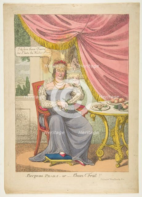 Bergami Pears, or Choice Fruit, October 1820. Creator: Unknown.